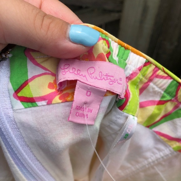 LILLY PULITZER YELLOW FLORAL STRAPLESS DRESS - Picture 3 of 4